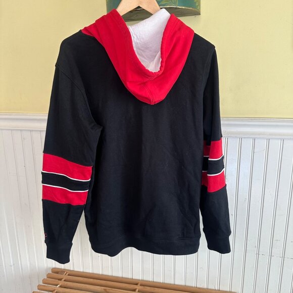 Champion Rutgers Black & Red Hoodie Sweatshirt M vintage 90s RU - Picture 2 of 5